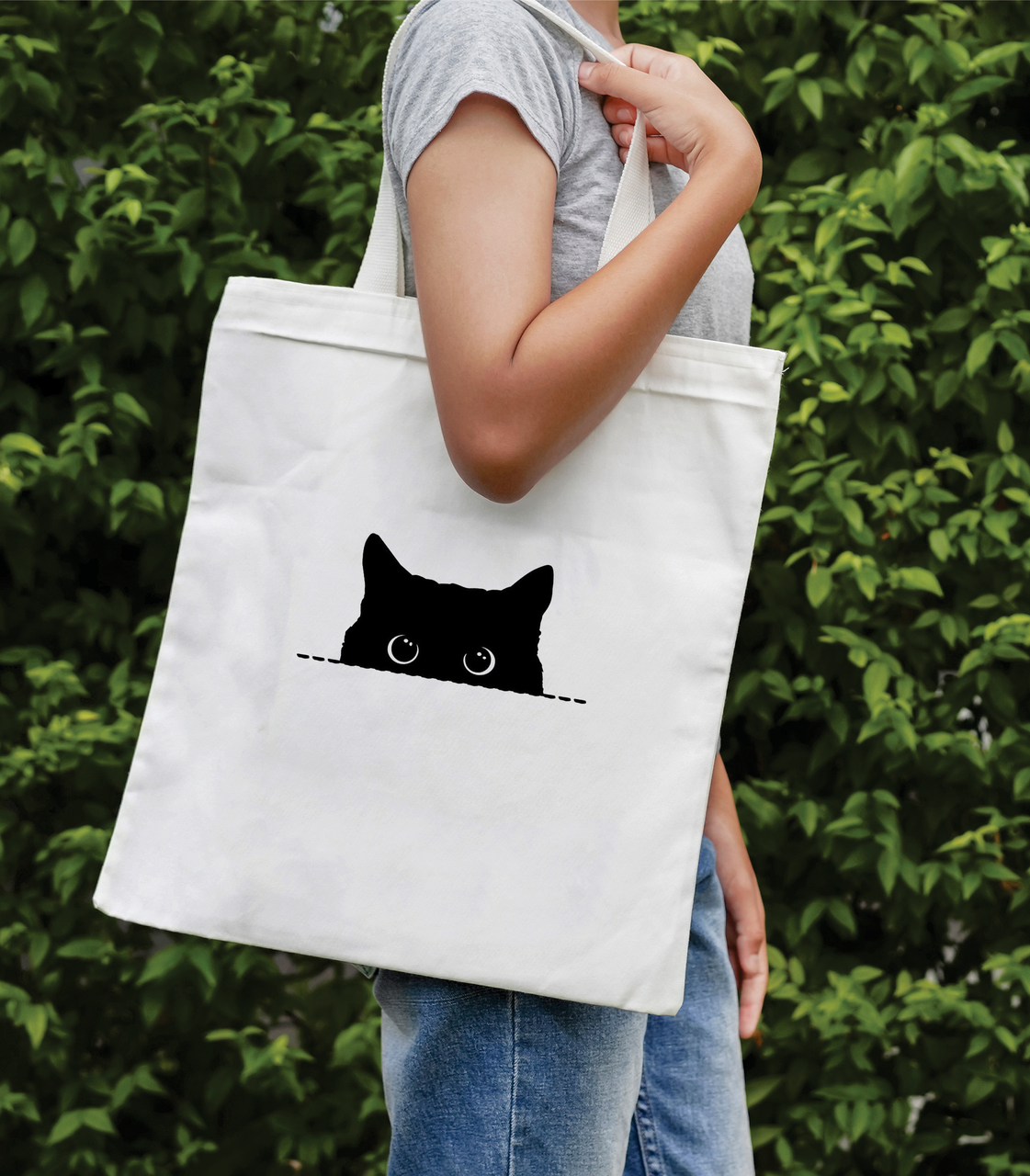 Сумка-шопер з яскравим принтом Cat, фото 1