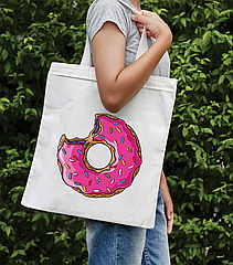 Сумка-шопер з яскравим принтом Donut