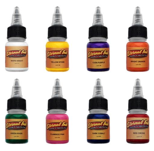 Цветная тату краска белая желтая оранжевая розовая синяя красная тушь ...