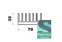 Радиаторный алюминиевый профиль 79Х35