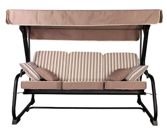 Диван-качели AURORA матрас тексилк бежево-серые полоски, 9709, Тент тексилк тортора однотонный, 2709, Поролон (4) Диван-качели AURORA матрас тексилк бежево-серые полоски, 9709, Тент тексилк тортора однотонный, 2709, Поролон (4)