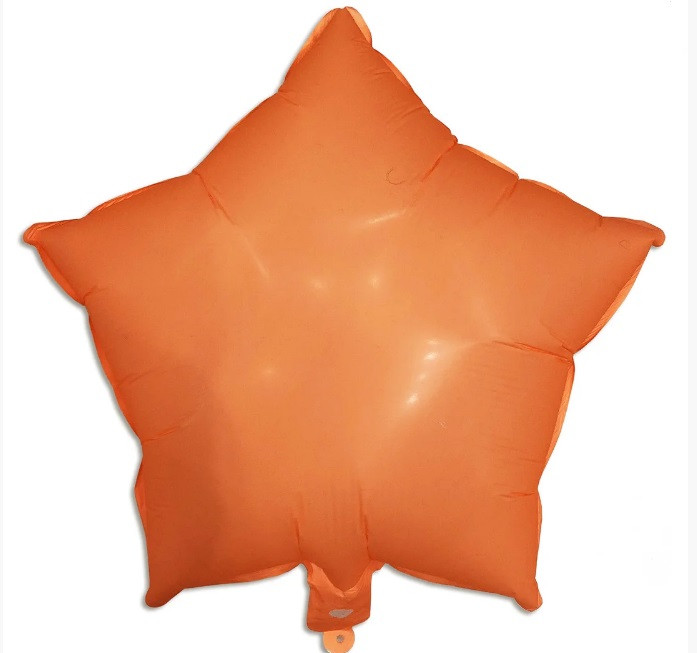 Фольгированный шар звезда оранжевая 45 см
