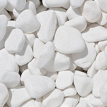 Галька біла, 25 кг для клумб