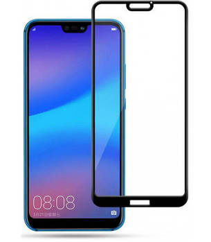 Захисне скло 9D для Huawei P20 Black, фото 3
