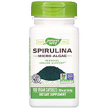 Спіруліна Nature's Way "Spirulina Micro-Algae" мікроводорості, 760 мг (100 капсул)