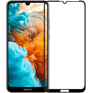 Захисне скло 9D для Huawei Y7 2019 Black, фото 3