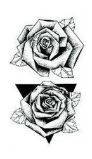 Водостойкие тату, Tattoo mini - Black Rose, 6х10 см