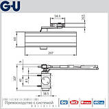 Доводчик GU OTS 130, білий, фото 2