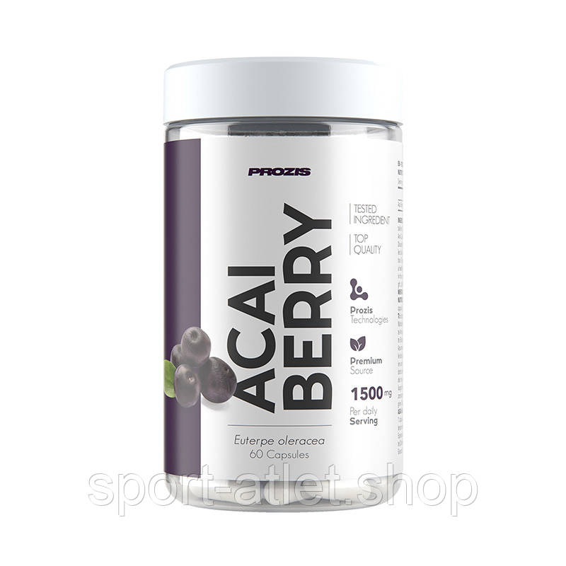 Натуральна домішка Prozis Acai Berry 500 mg, 60 капсул