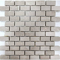 Мраморная мозаика № 02 BEIGE MARBLE MOSAIC TUMBLED BASKET BRICK