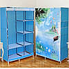 Тканинна шафа складана STORAGE WARDROBE KM-105 на 2 секції (106х45х170 см), органайзер для одягу, фото 4