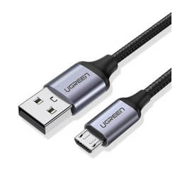 Кабель зарядний Ugreen Micro USB 2.0 5V2.4A 0.25 M Black (US290)