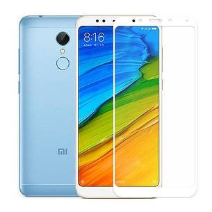 Захисне скло 9D для Xiaomi Redmi 5+ Plus White, фото 3