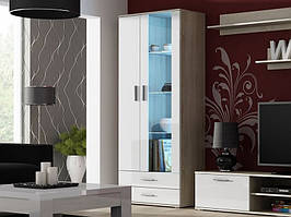 Вітрина Soho S6 дуб сонома/білі (модульні меблі) (CAMA)