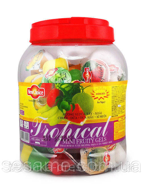 Цукерки "New Choice" фруктове желе асорті із соком і шматочками фруктів. 1000 г (В'єтнам)