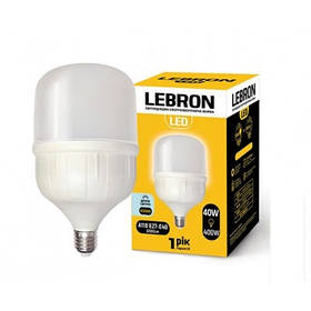 LED лампа світлодіодна LEBRON L-А100, 30W, Е27, 6500K, 2550LM .