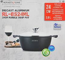 Нова невелика каструля з литого алюмінію з мармуровим покриттям 3,8 л із Німеччини Royalty Line RL-BS24ML