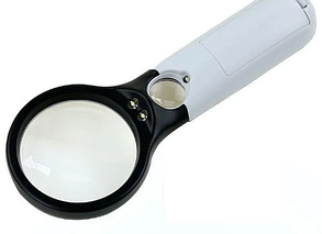 Лупа ручна з підсвічуванням 2 лінзи