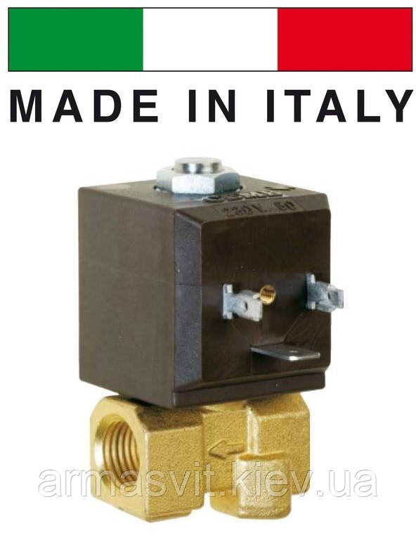 Електромагніг. клапан CEME (Італія) 6610, НЗ, 1/4", 3 мм, 90 C, 220 В