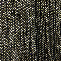 Шнур декоративний люрекс з наповнювачем п/е 4мм колір чорний з золотом (уп 100м) Ф