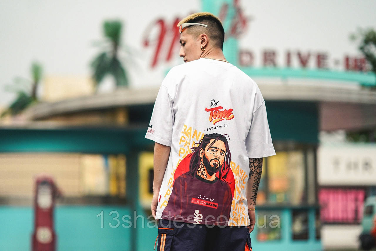 Жіноча подовжена хайпова футболка Crown Grade білий Київ, фото 1