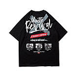 Жіноча футболка подовжена хайпова Skatepark чорний Київ, фото 3