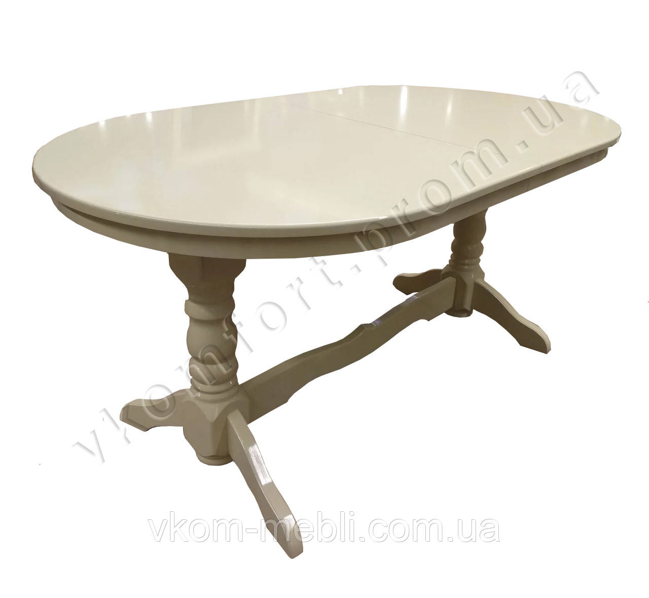 Стіл обідній Говерла 2 слонова кістка розкладний 120/160 см, фото 1