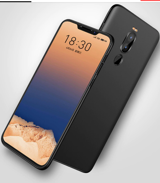 Матовый силиконовый чехол для Meizu M8 / черный / Стекла /