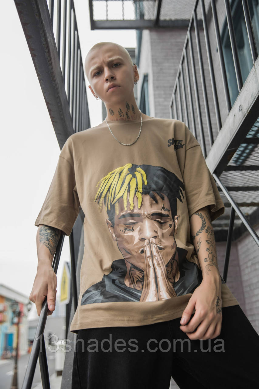 Футболка унісекс Skatepark бежевий Київ, фото 1