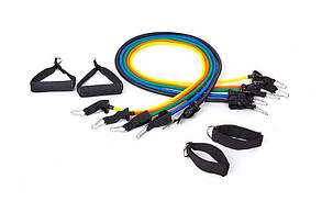 Еспандер Resistance Band багатофункціональний 5 джгутів FI-6333 (5 есп, 2 колодки, 2 лямки)