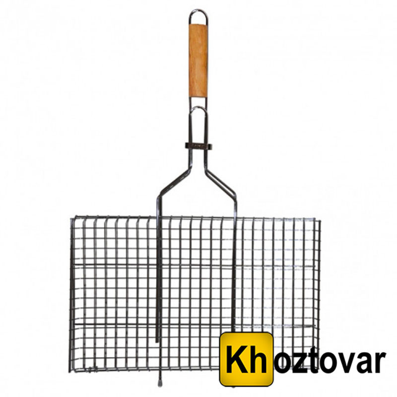 Решетка для гриля с деревянной ручкой 23х32 см (ID#1166991220), цена ...