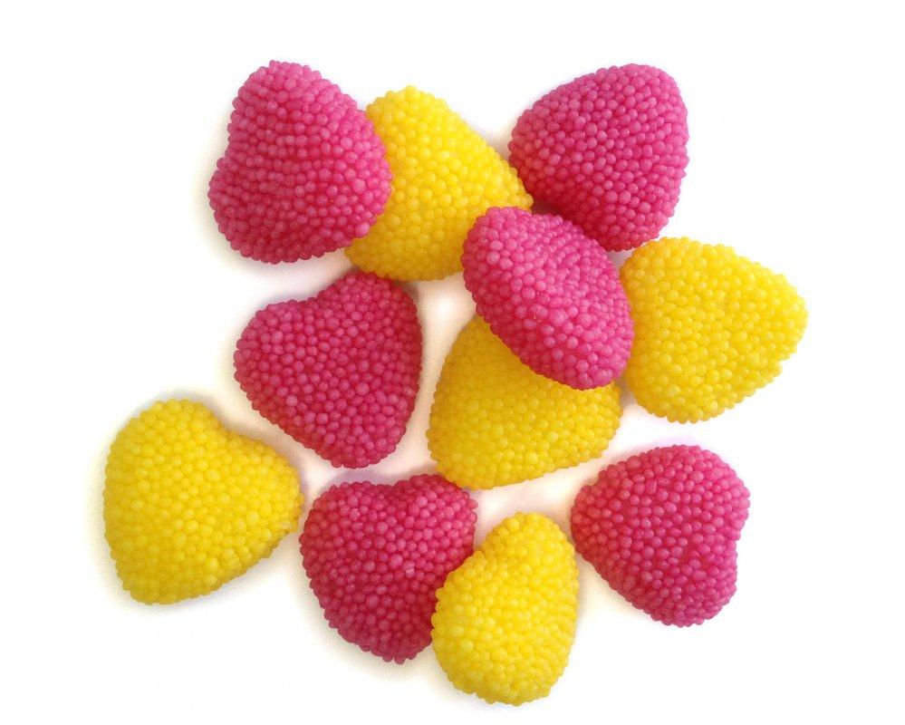 Жувальний мармелад Fini Сердечка полуниця-банан, фото 1