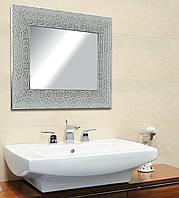 Зеркало настенное в раме Factura Silver сube 46.5х46.5 см серебро