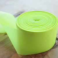 🔥 Шелк! Катушка Ленты ширина 5 см, Салатовая, 100 метров