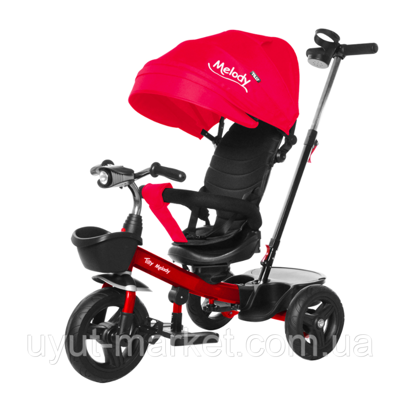 Дитячий триколісний велосипед коляска TILLY Melody T-385 з батьківською ручкою, фото 1