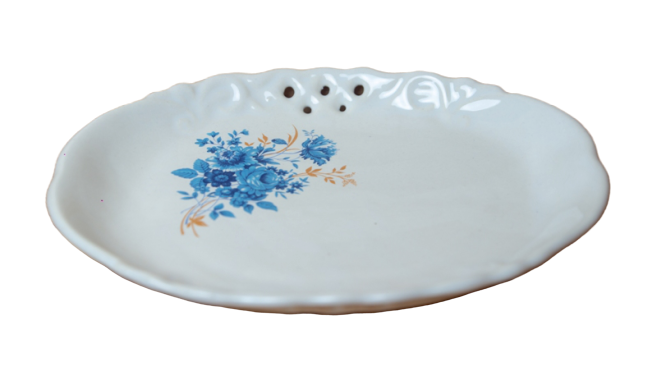 Тарілка порцелянова 19 см. Ажур з деколью, фото 1