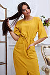Сукня жовта пряма футляр вільний, фото 2