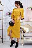 Сукня жовта пряма футляр вільний, фото 4