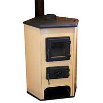 Чавунна піч MBS CORNER бежева на дровах, фото 5