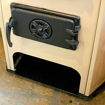 Чавунна піч MBS CORNER бежева на дровах, фото 4