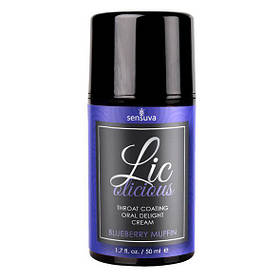 Гель для мінету Оральний лубрикант Sensuva - Lic-o-licious Blueberry Muffin (50 мл)