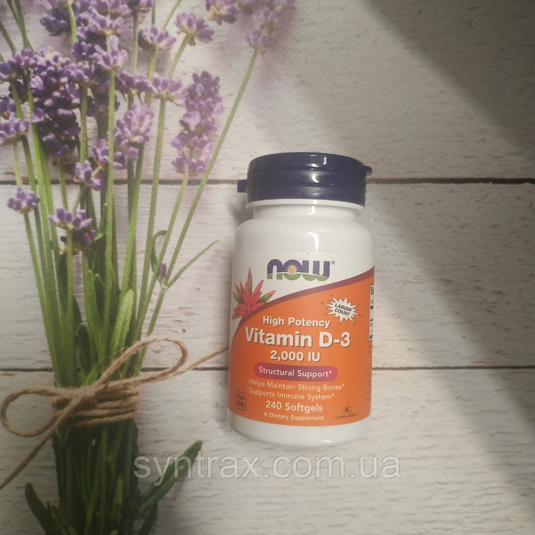 Now Foods Vitamin D-3 2000 IU 240 soft вітамін д3