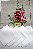 Вишитий столовий комплект "Мальви" (Скатертина + 6 серветок) (2,20*1,40), фото 2