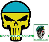 Шеврон военный Каратель Punisher Украина в бандане (morale patch)