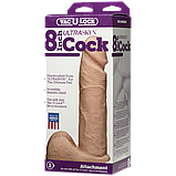 Фалоімітатор Doc Johnson Vac-U-Lock - 8 Inch Ultraskyn Cock White, фото 4