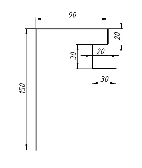 Торцевая планка Блок-Хаус металлическая для сайдинга (откос), длина 2000 мм. - фото 2 - id-p1167137848