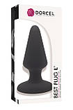 Великий чорний анальний затор Dorcel Best Plug L, фото 3