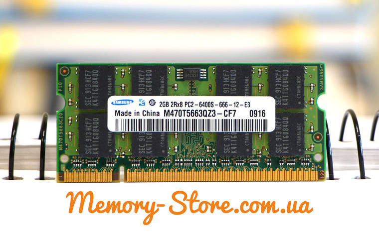 Оперативна пам'ять для ноутбука Samsung DDR2 2Gb PC2-6400S SODIMM, фото 2