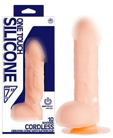 Фалоімітатор на присосці з мошонкою One Touch (19 см)