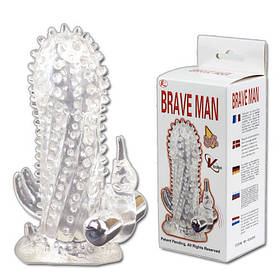 Насадка на статевий член з вібрацією насадка, що подовжує, на 1см